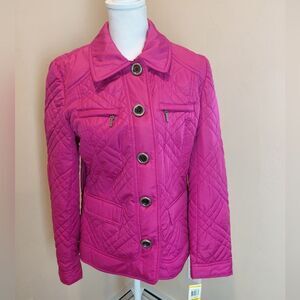 Charter Club Pink Quilted Jacket Size MEDIUM NWT